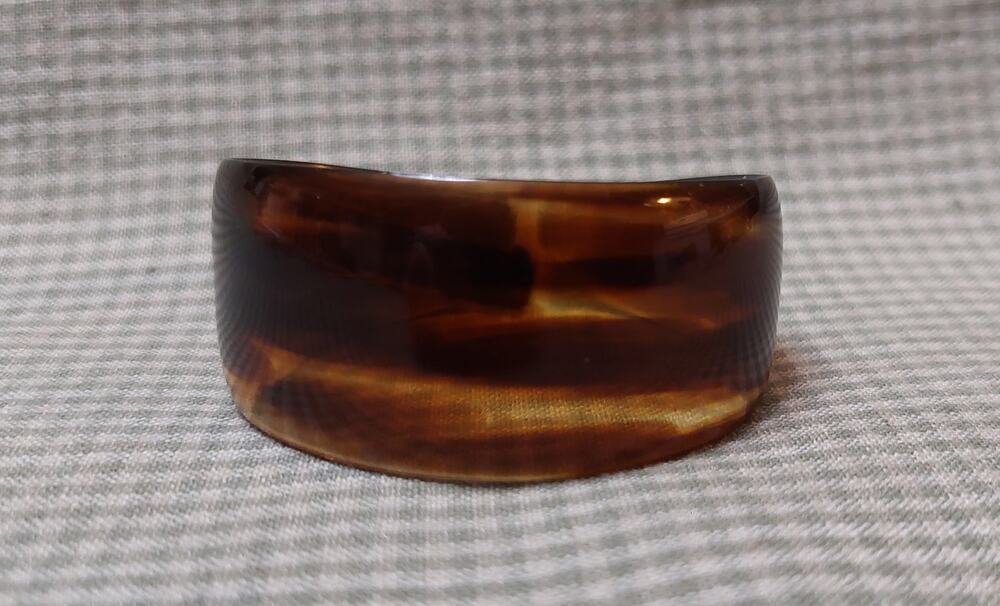Hand Made in France Faux Turquoise Shell Lucite Cuff Bracelet Child or Small